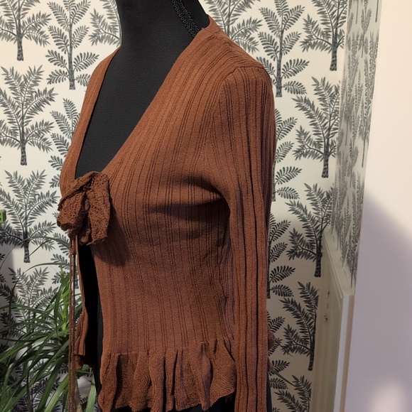 Zara Brown Ribbed Knitwear - Picture 5 of 8